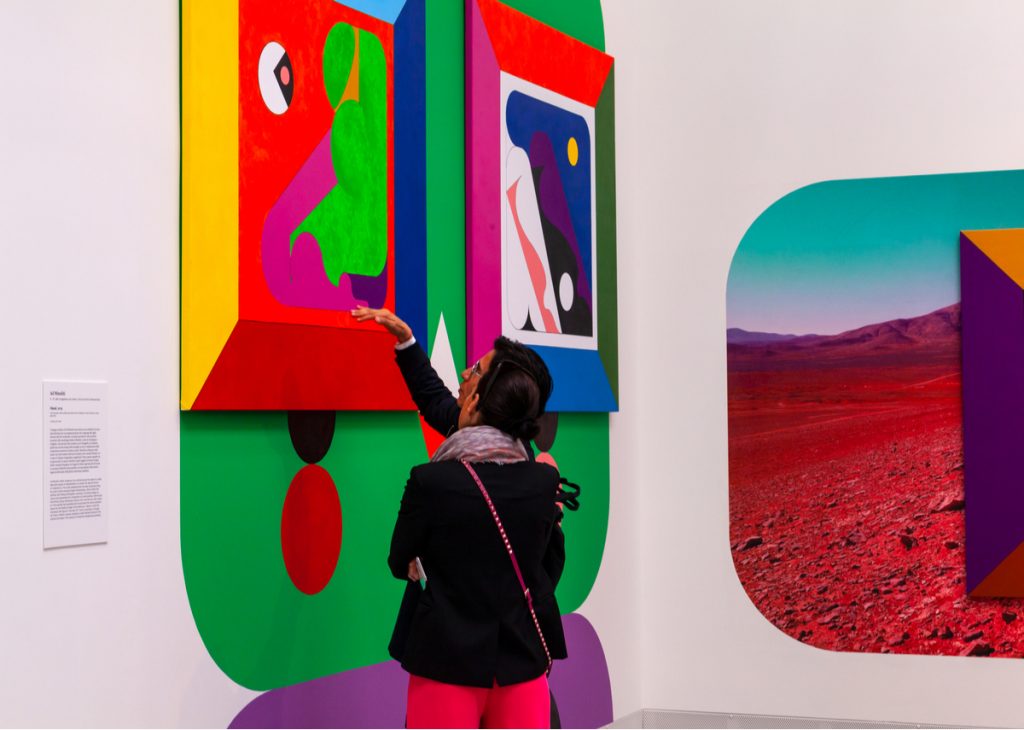 woman looking at art at 2019 Venice Biennale