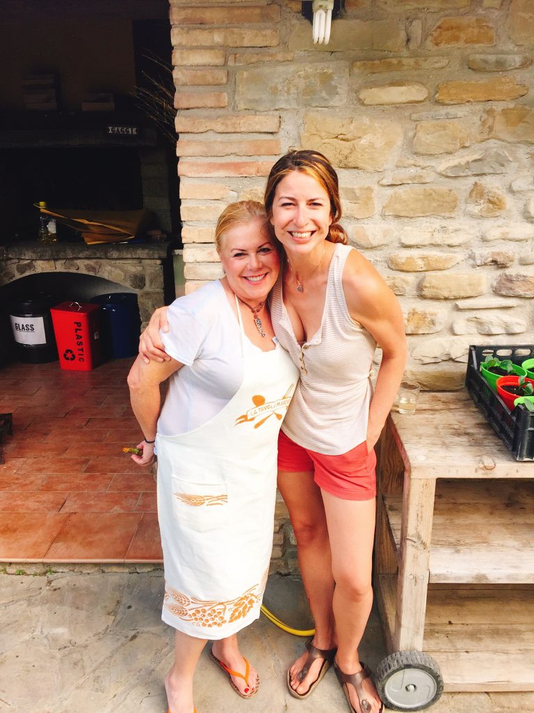 Ashley Bartner (right) with La Tavola Marche guest.