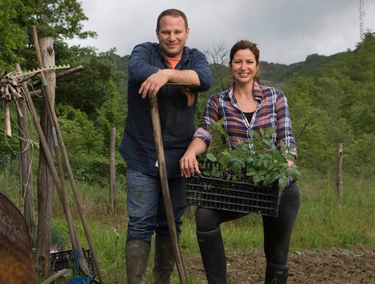 Jason and Ashley Bartner outside of La Tavola Marche
