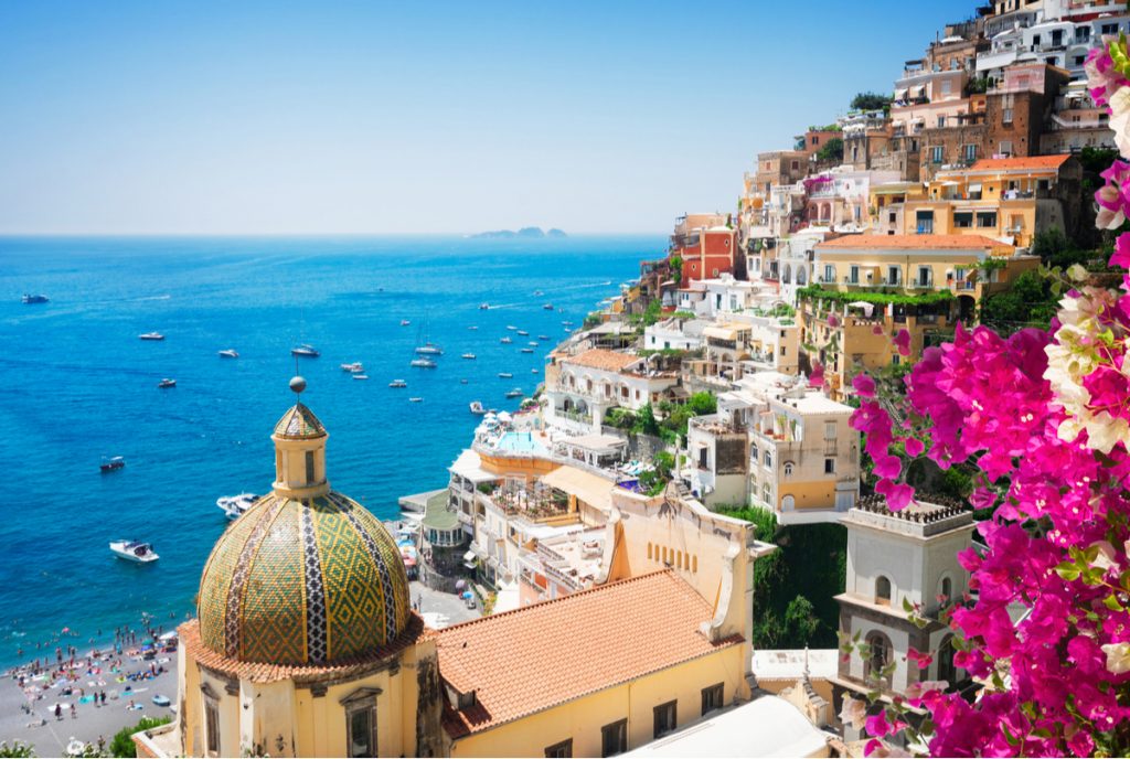 view of coastal positano