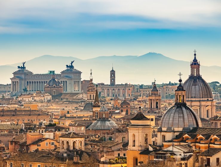 Aerial of Rome fromCastel Sant'Angelo