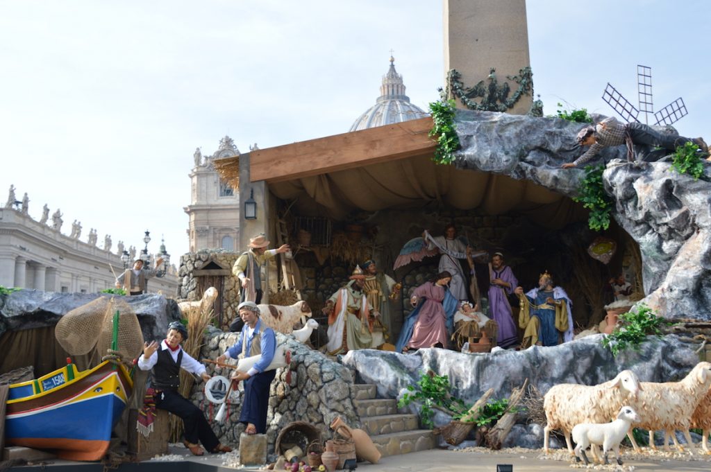 lifesize creche at Vatican in Rome