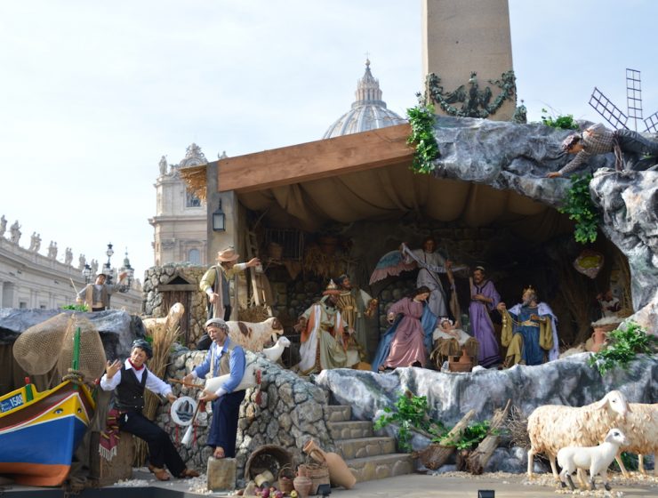 lifesize creche at Vatican in Rome