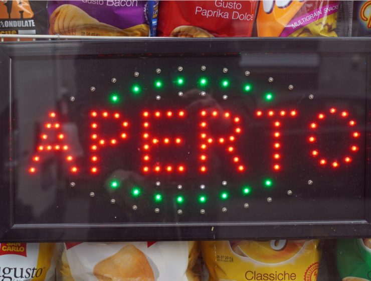 Italian Business Window Sign Aperto