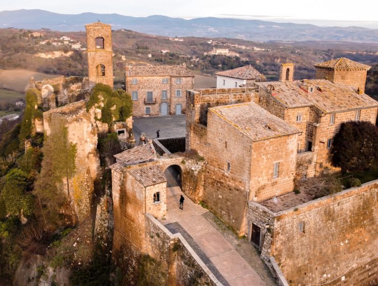 The Ghost Town of Celleno aerial view