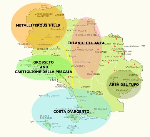 Maremma region map