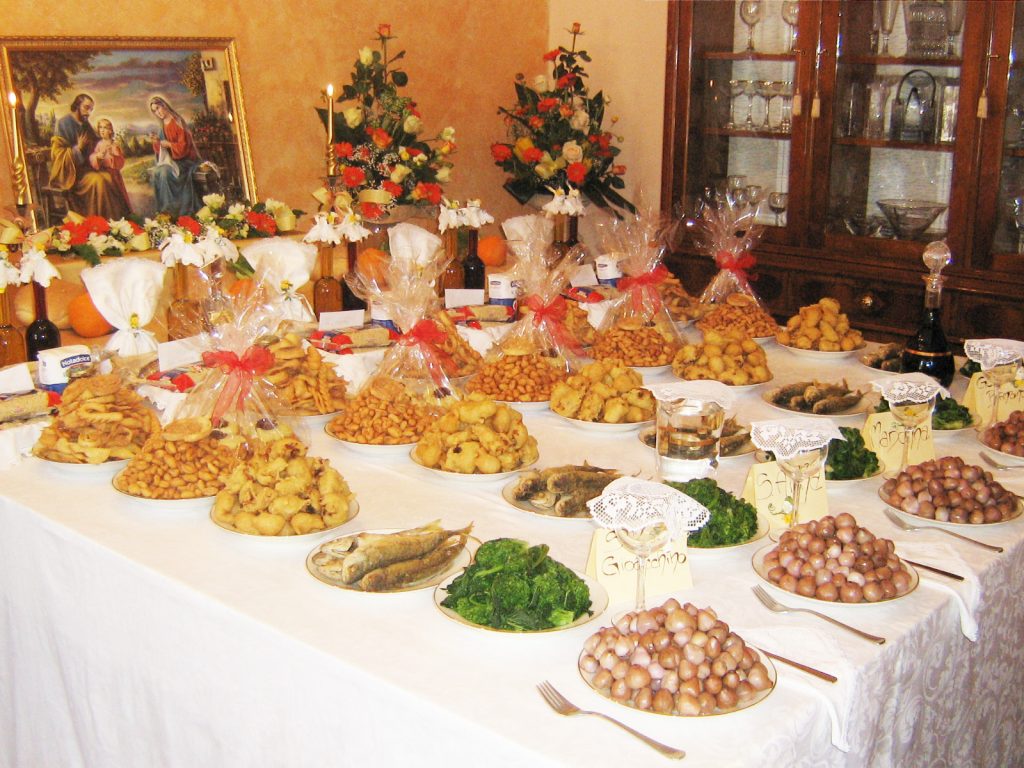 La Festa di San Giuseppe table spread