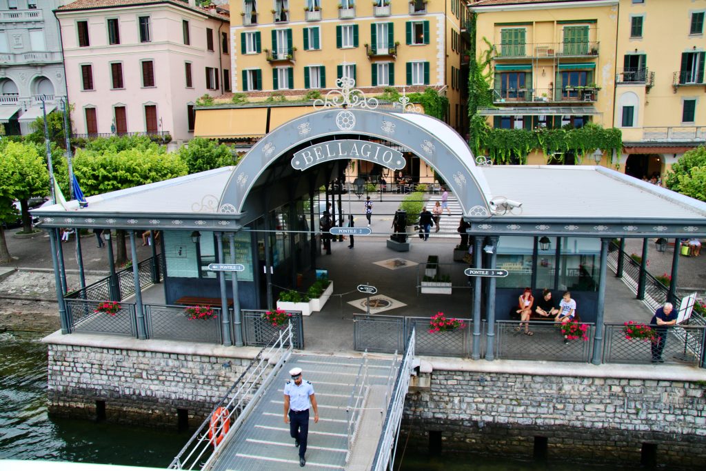 Bellagio in Lake Como Italy ferry terminal.