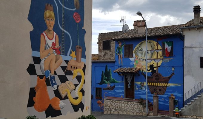 Sant'Angelo di Roccalvecce fairytale street murals