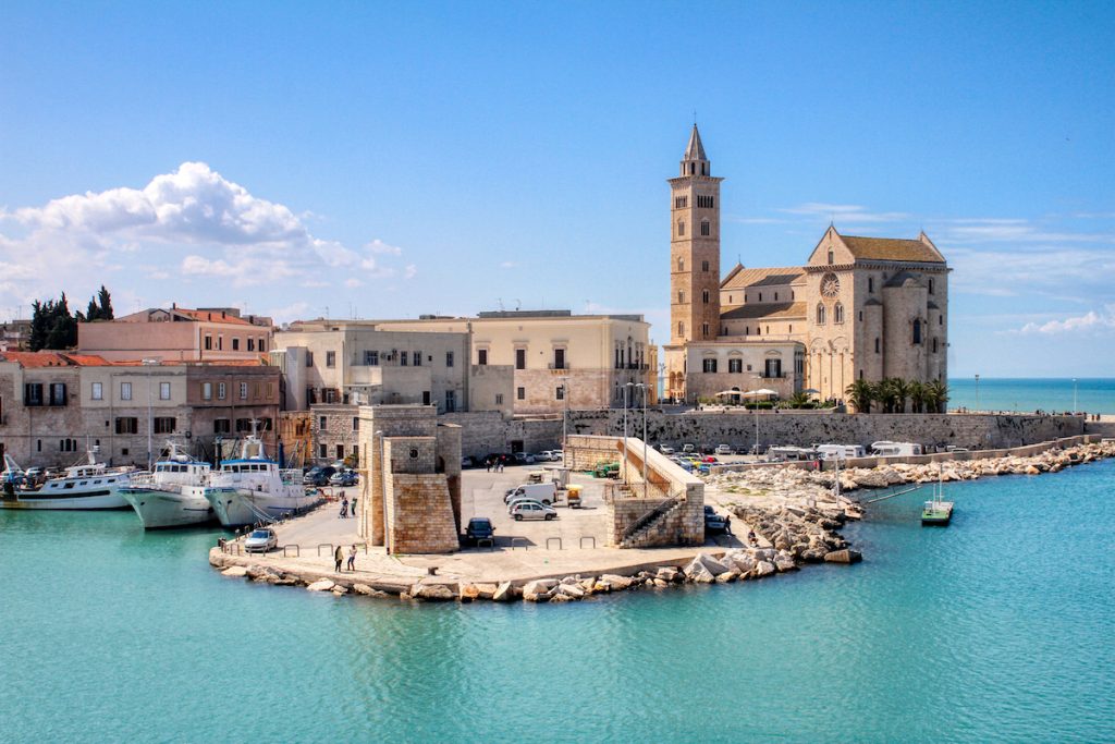 View of city of Trania, Puglia, Italy