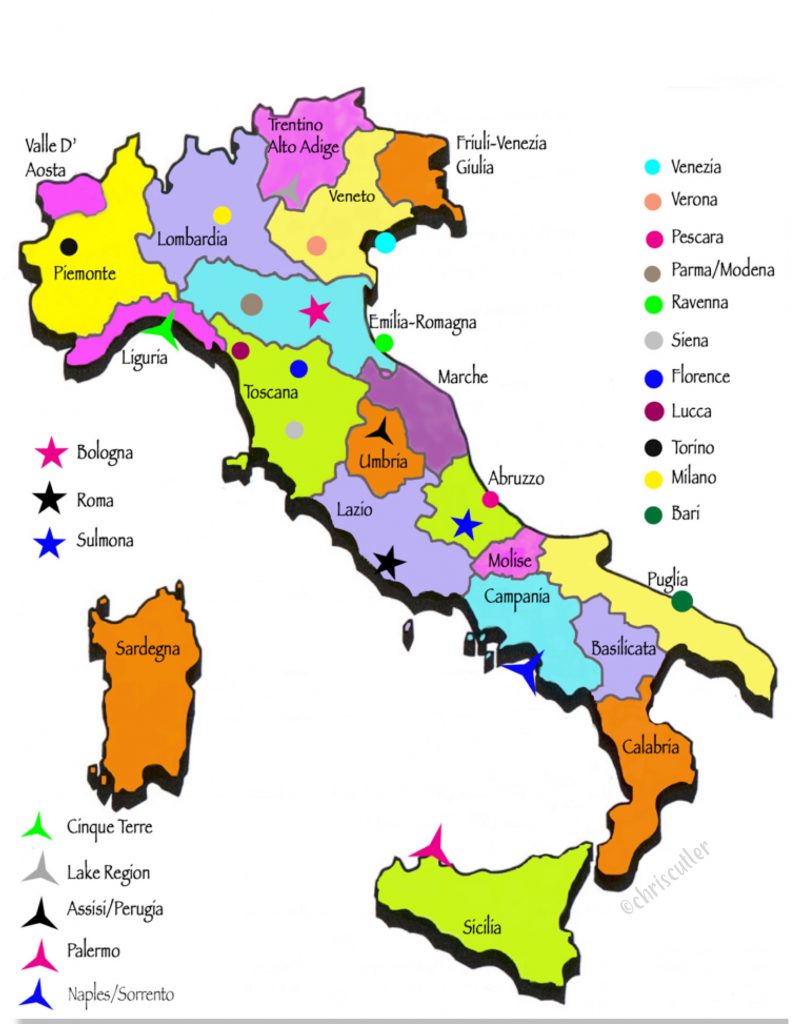 Stanley Tucci: Regions of Italy Map