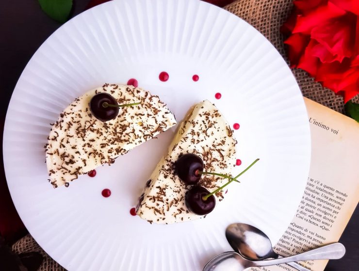 Tiramisu with cherries