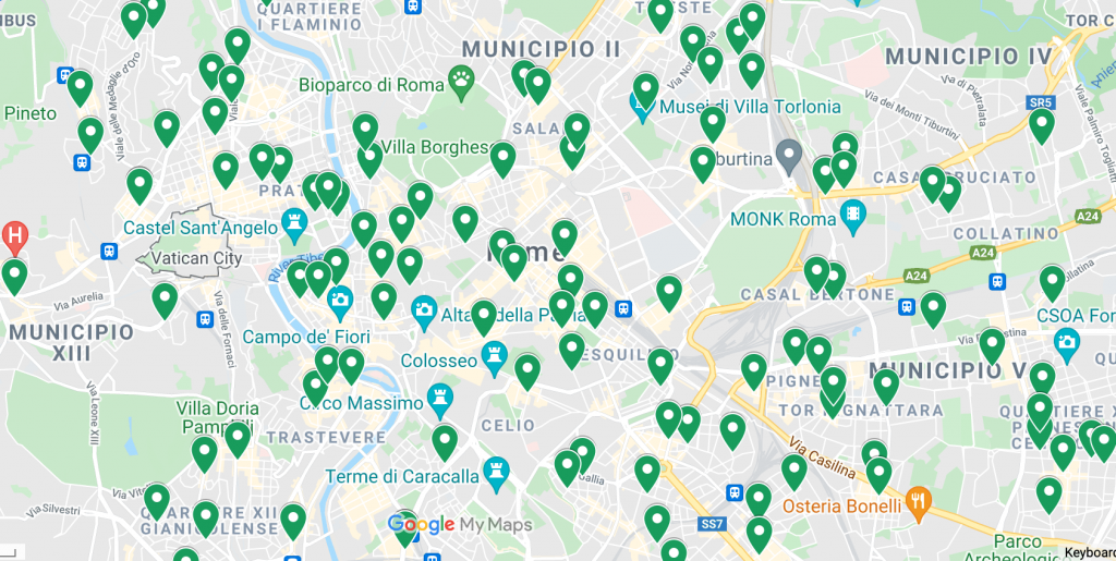 Map showing pharmacies where you can get COVID test.