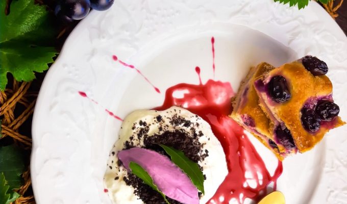 Harvest grape l'uva flatbread; Schiacciata con l'uva