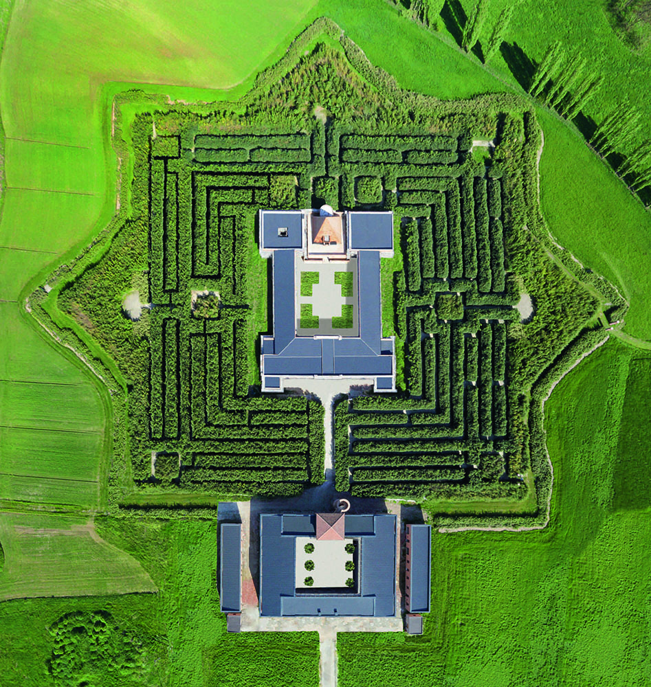Aerial view of Labirinto della Masone