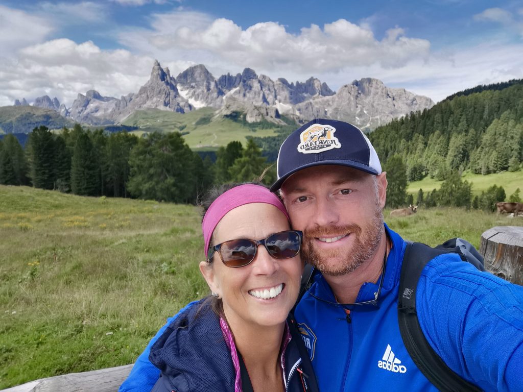 Moved to Italy: Debbie & Stijn in the Dolomites.