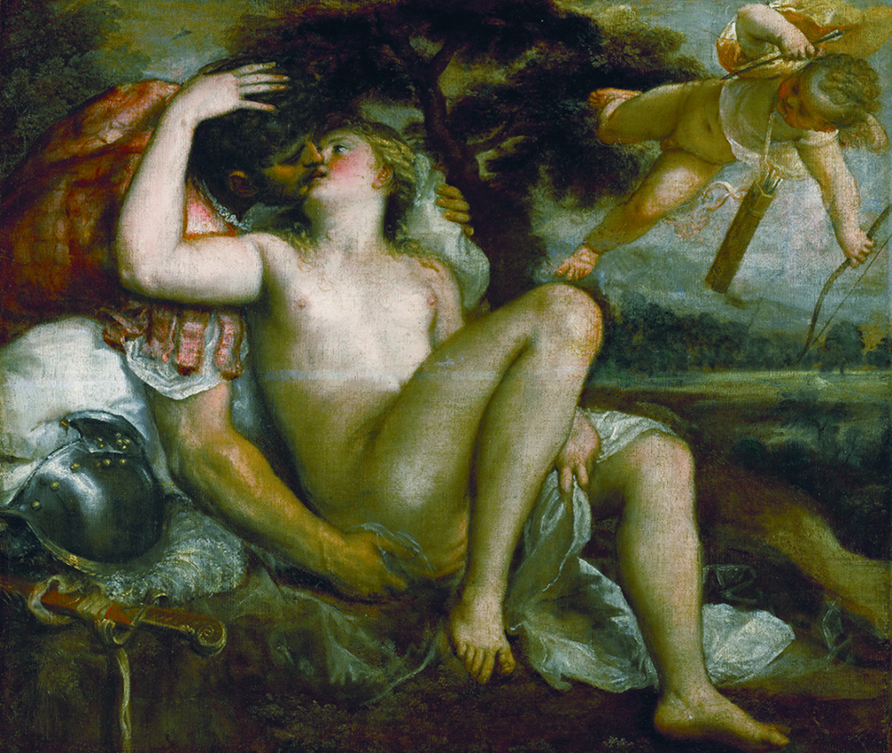 Titian (Tiziano) - Mars, Venus and Cupid, around 1550