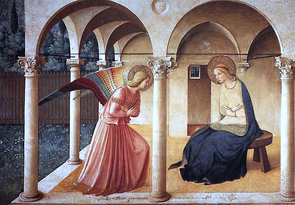 Christmas paintings by Italian artists: Fra Angelico - The Annunciation