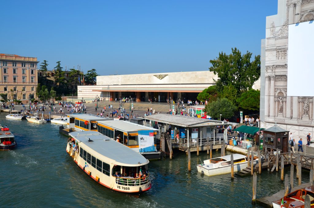 Italy by train. Venezia Santa Lucia station.