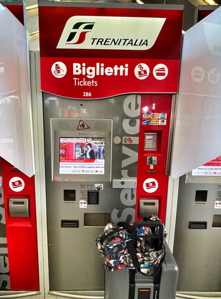 Italy by Train. Ticket machine.