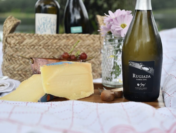 lakes in Italy Garda DOC wine with Piave cheese
