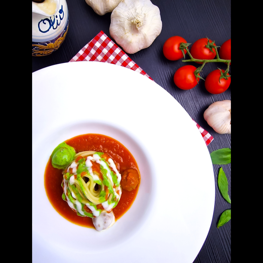 spaghetti with meatballs