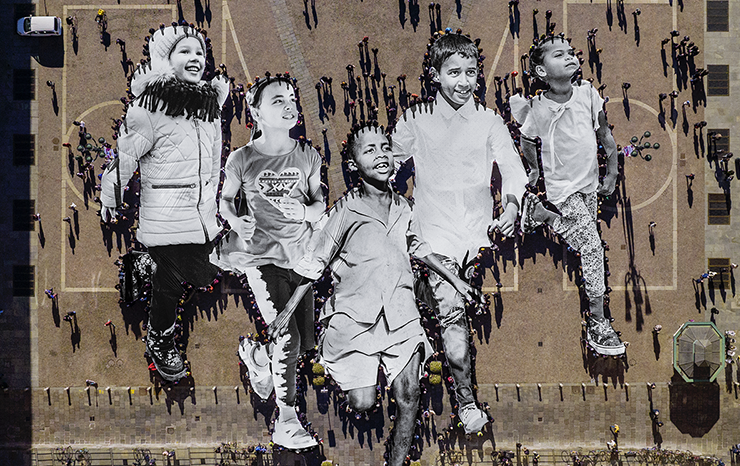 JR - Déplacé·e·s, Piazza San Carlo Torino 2023