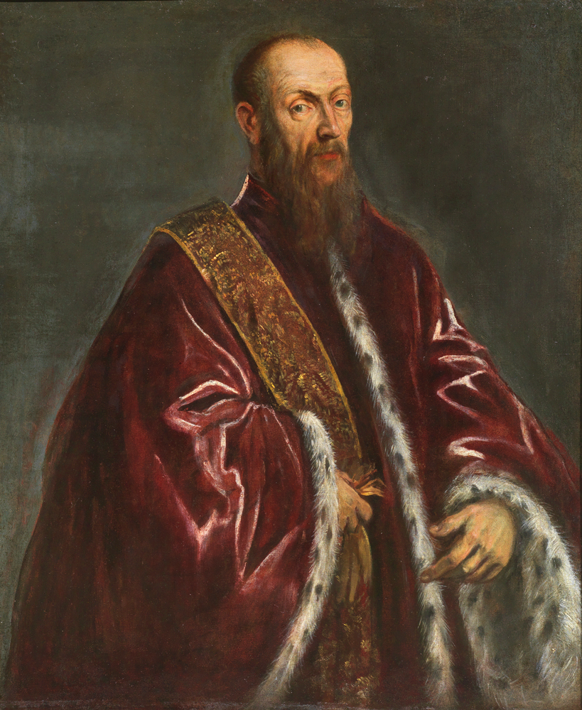 Medieval Rennaisance and Baroque Paintings in Miami Jacopo Tintoretto, Portrait of Vincenzo Morosini, ca. 1580