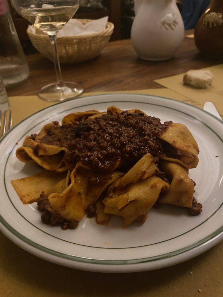 Eat in Florence: Pappardelle with wild boar ragù

