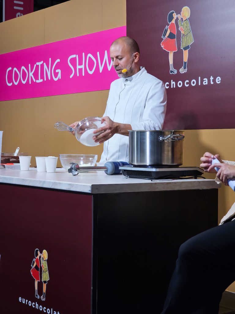 Eurochocolate with Luca Montersino on stage.