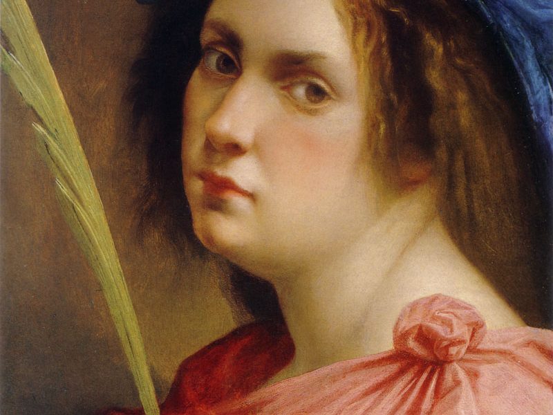 Italian_women-Artemisia_Gentileschi_Selfportrait_Martyr