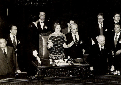 Nilde Iotti elected President of the Chamber of Deputies, 20 June 1979. Image via Wikimedia Commons 