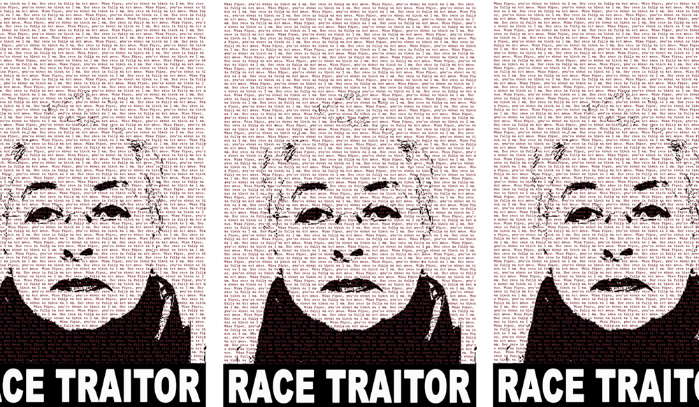 Adrian Piper, Race Traitor, 2018 art exhibition in Italy 