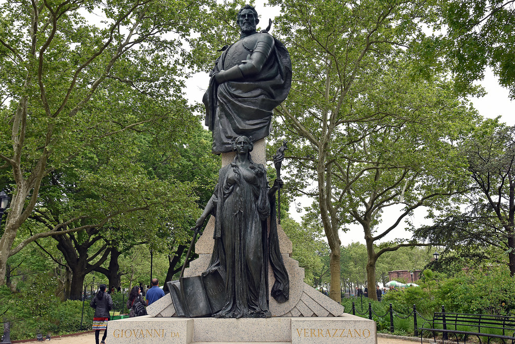 Da Verrazzano statue in Battery Park