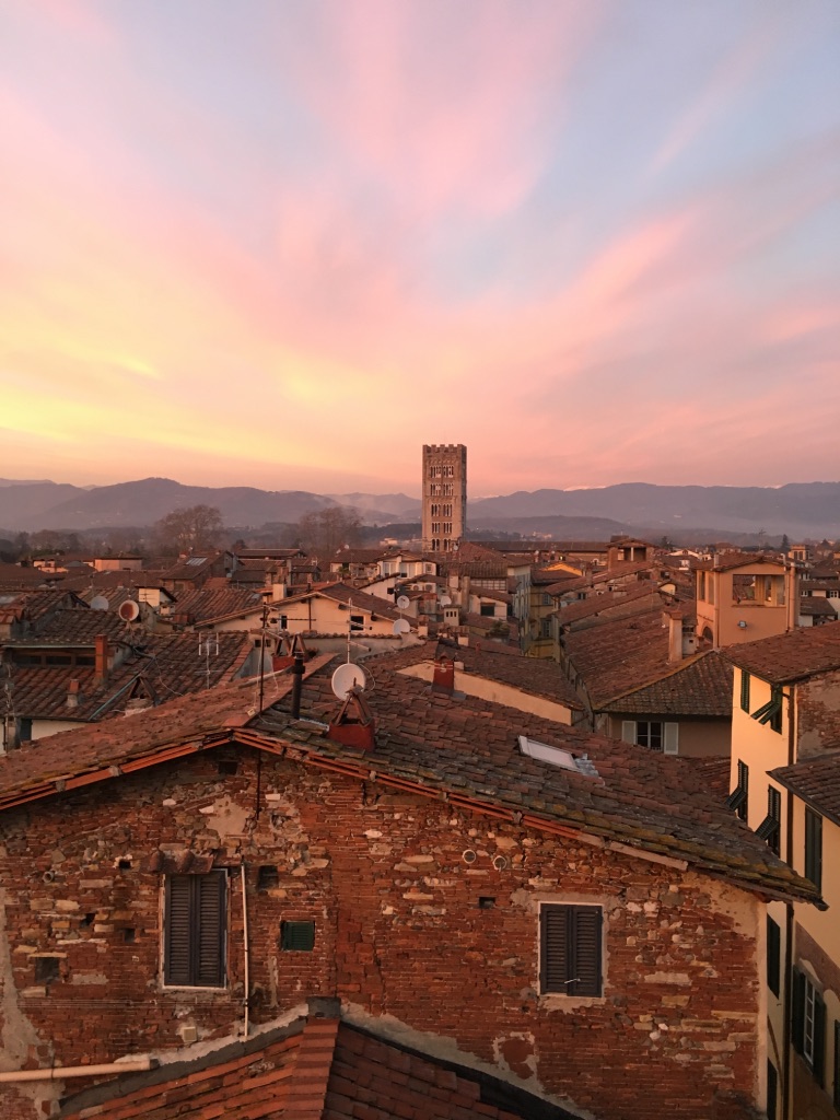 Lucca at sunset