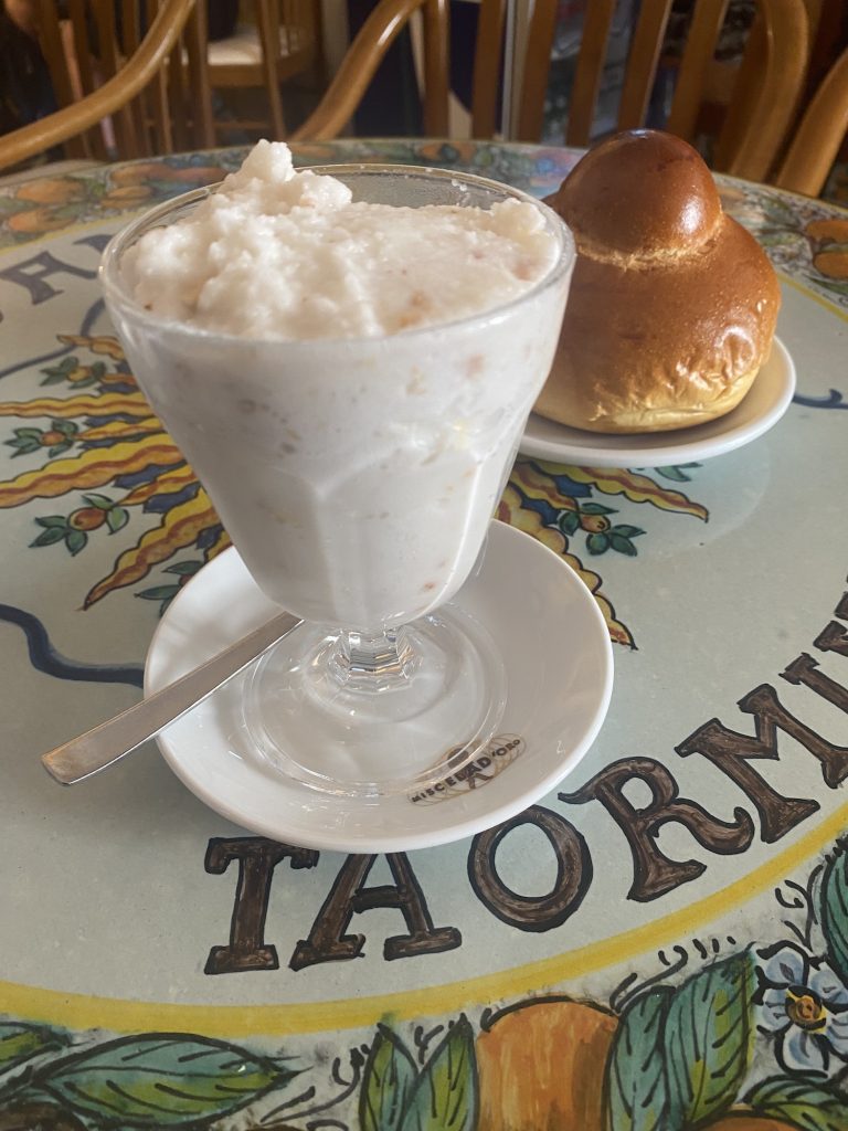 weekend in Taormina: granita with brioche