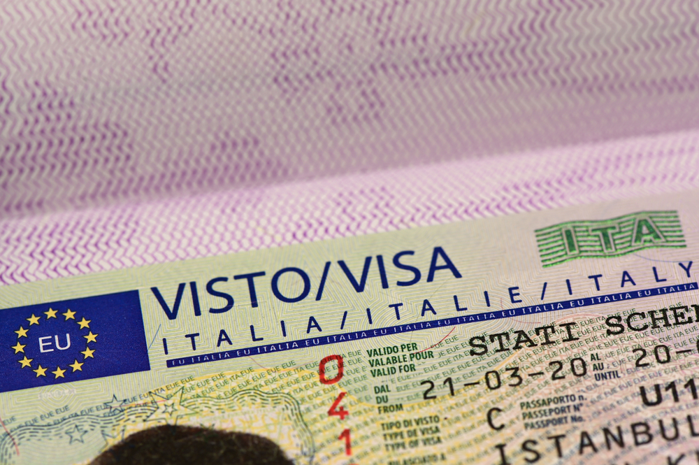 Italian Digital Nomad Visa: sample Italy visa stamp