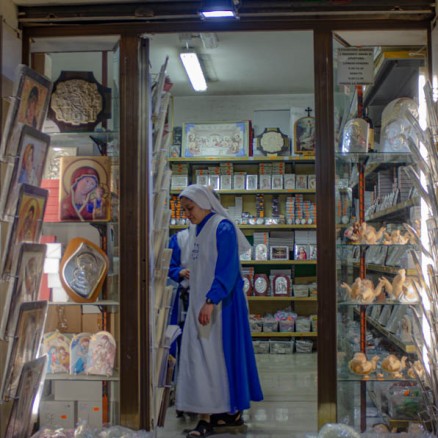 Rome Jubilee 2025 Nuns in tourist shop Rome