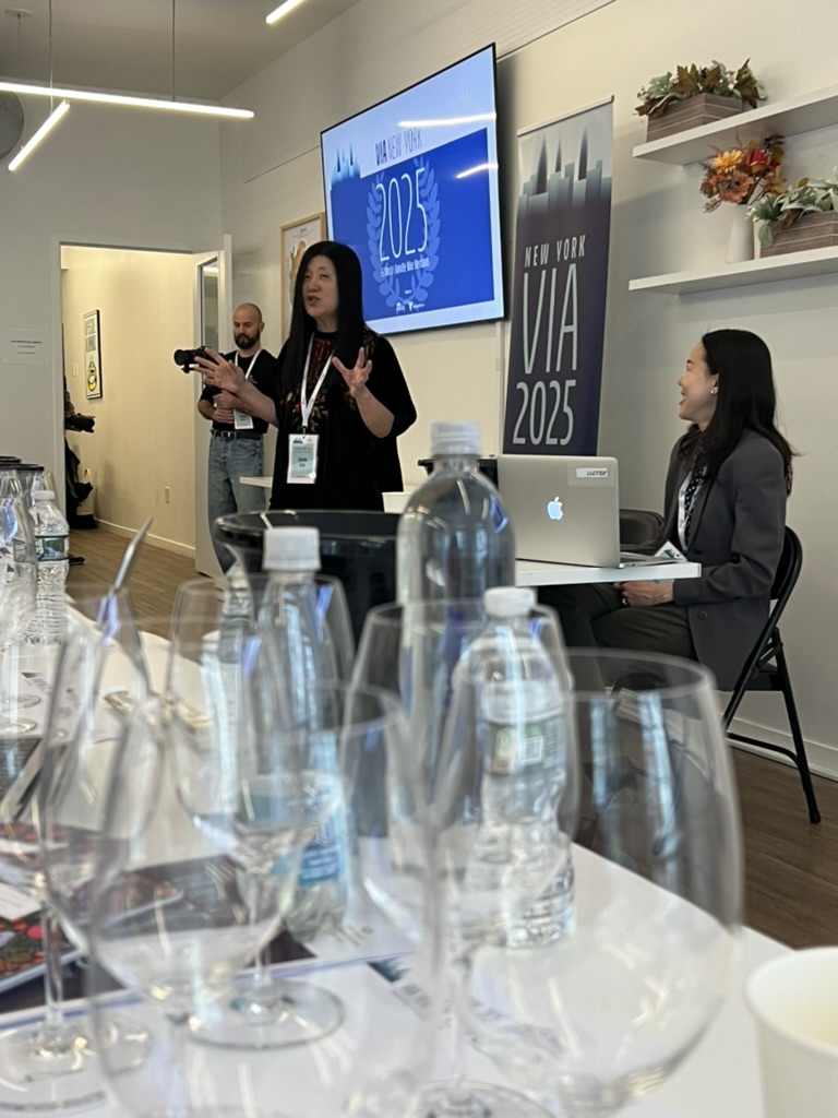 Stevie Kim speaking at the Italian Wine Ambassadors certification course in NYC 2025