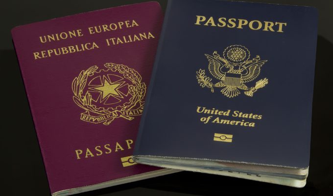 Italian passport American passport