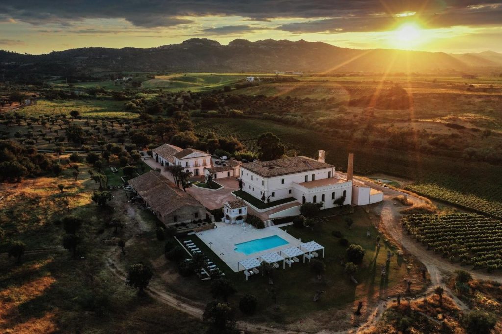 Borgo Saverona aerial view Merano WineFestival Calabria location