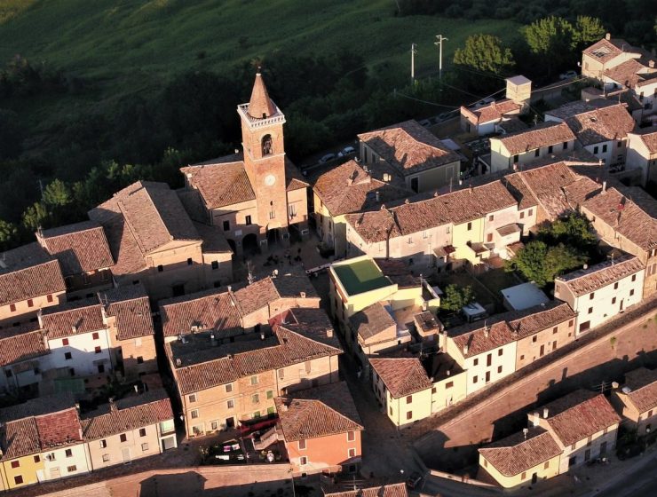 Palazzo Lenci Barchi aerial shot