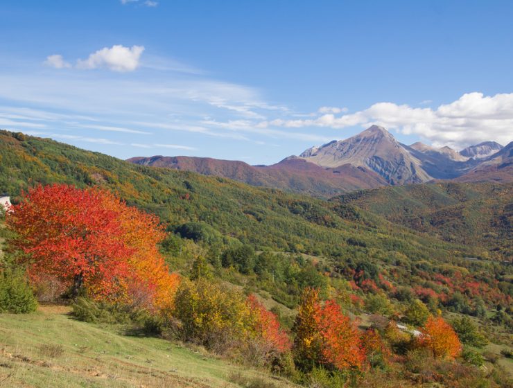 The park of Monti della Laga and Gran Sasso in autumn, Abruzzo - Italy.