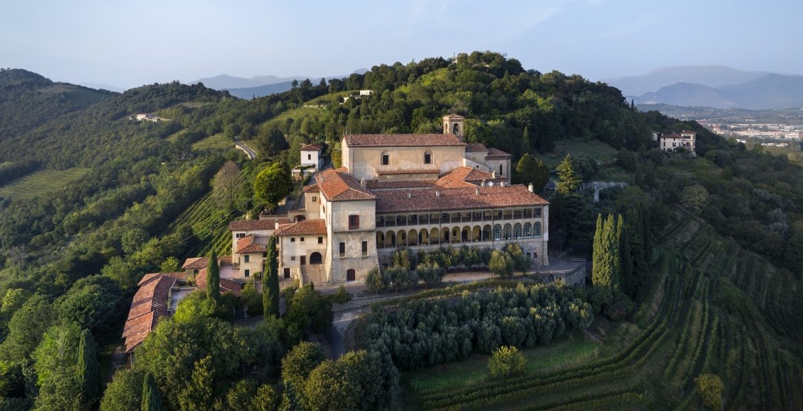 Drone aerial of Convento Santissima Annunciata
