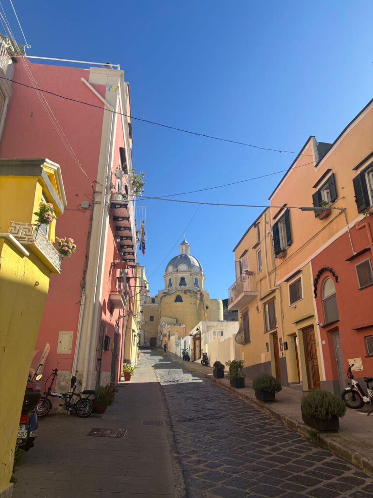 pastel houses Procida