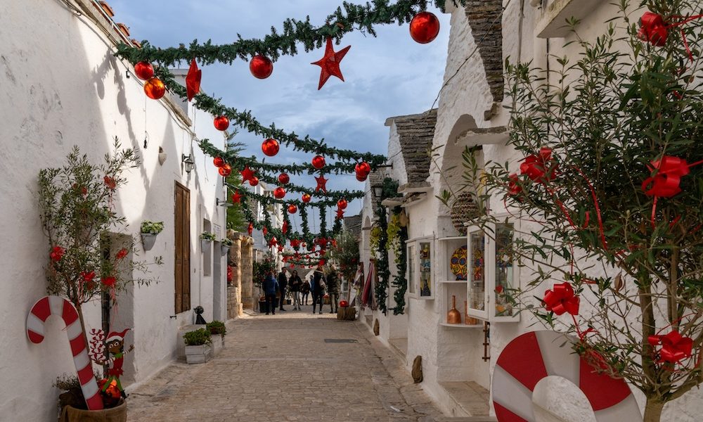 Holiday Gift Guide Inspired by Italy - street scene Alberobello Puglia