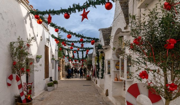 Holiday Gift Guide Inspired by Italy - street scene Alberobello Puglia