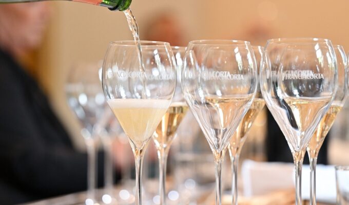 Franciacorta being poured into glasses - Italian bubbles