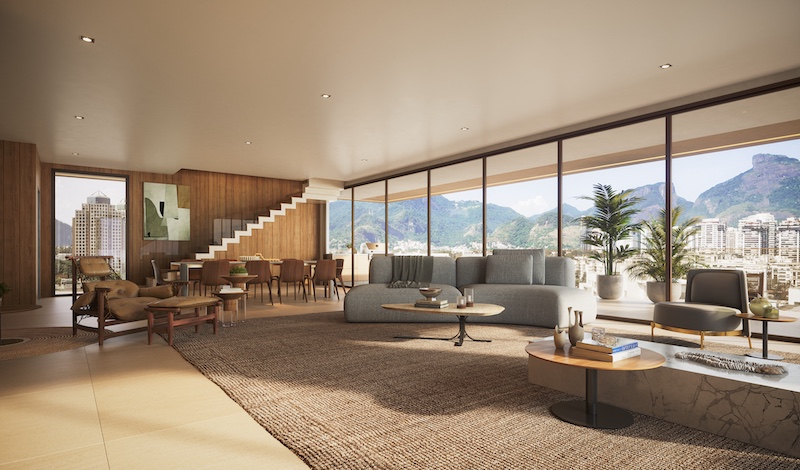 luxury living room Atto design in collaboration with Origem Pininfarina - Brazil