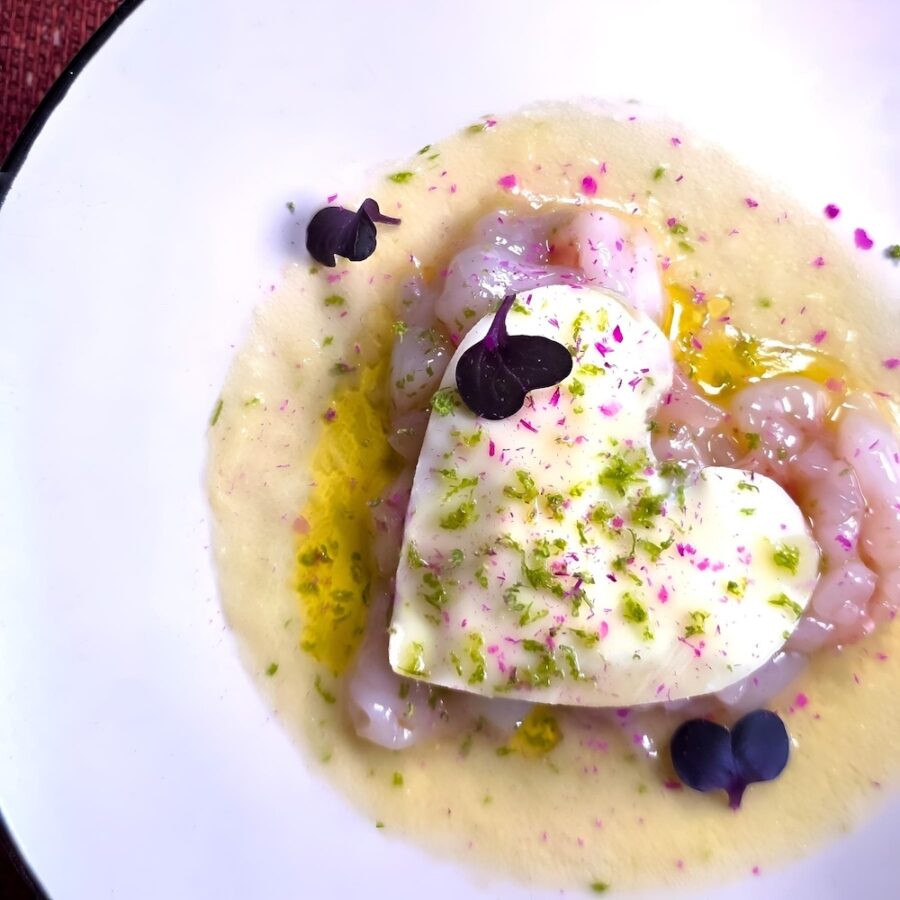 heart-shaped raviolo